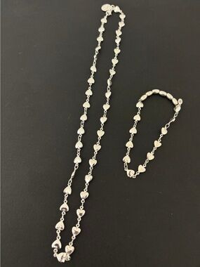 Alex and Ani Set of 2, Heart Bracelet/Necklace  #519